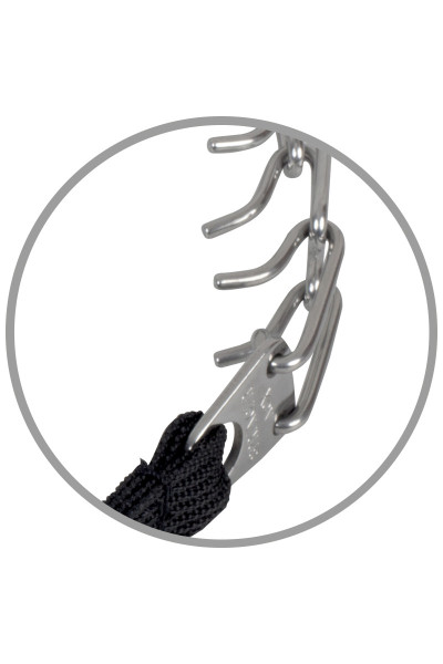 Obroża kolczatka mała, z karabińczykiem (dwa kółka)