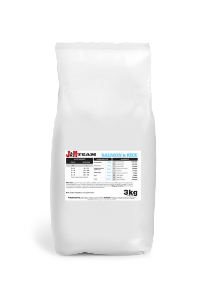 Sucha karma dla psa łosoś 3 kg – dla wrażliwych psów | BOSS-HAKER