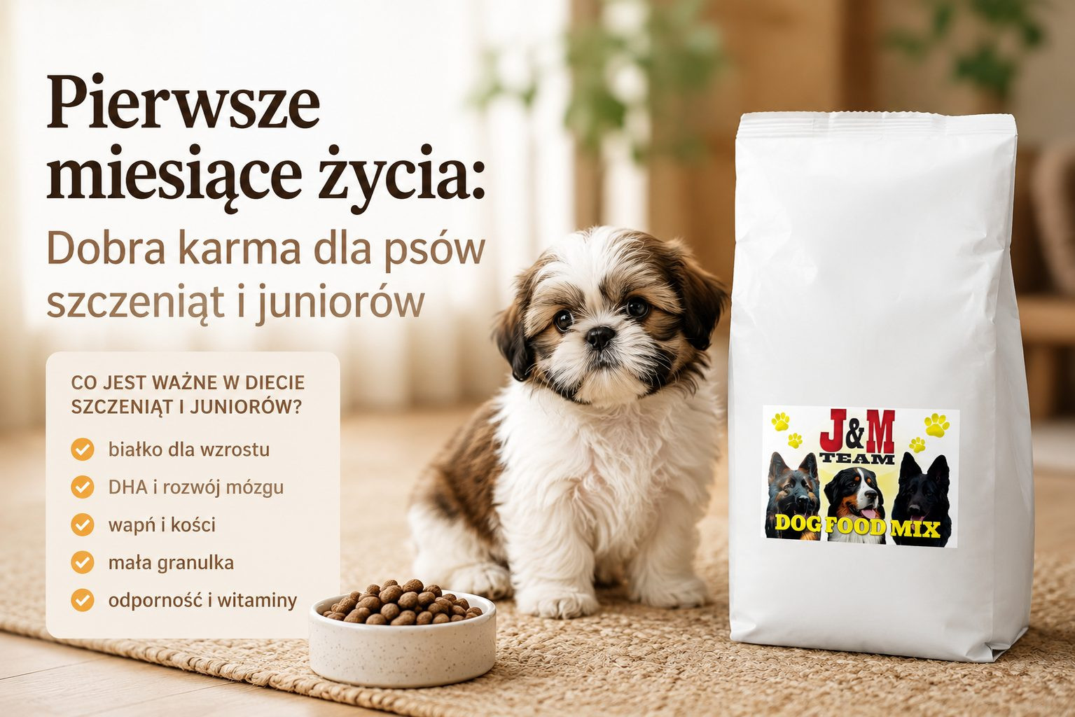 Pierwsze miesiące życia: dobra karma dla psów szczeniąt i juniorów