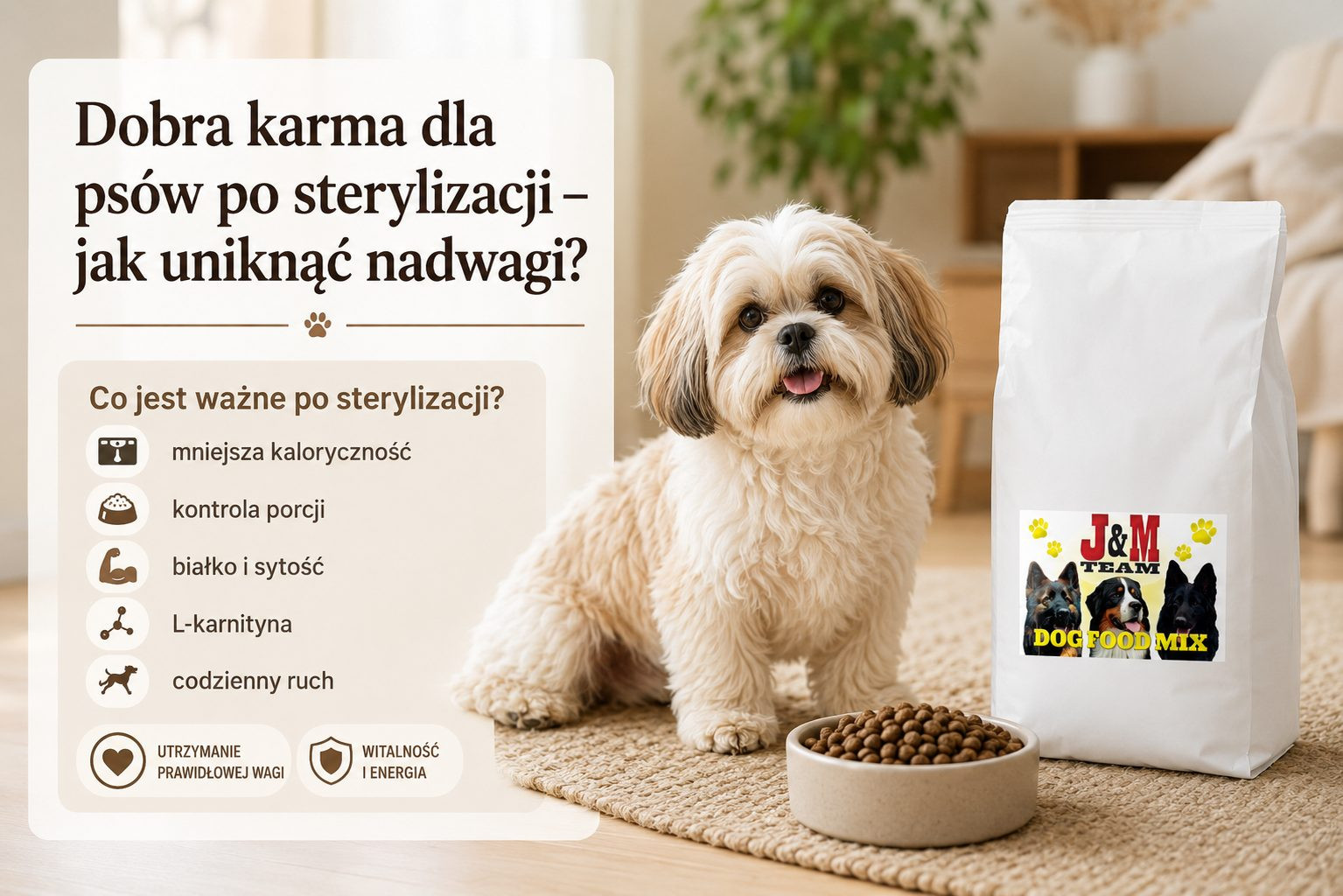 Dobra karma dla psów po sterylizacji – jak uniknąć nadwagi?